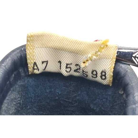 Vintage Dooney & Bourke Bag AWL Navy Blue Pebbled Leather Bucket Tote Shoulder B - Picture 13 of 15